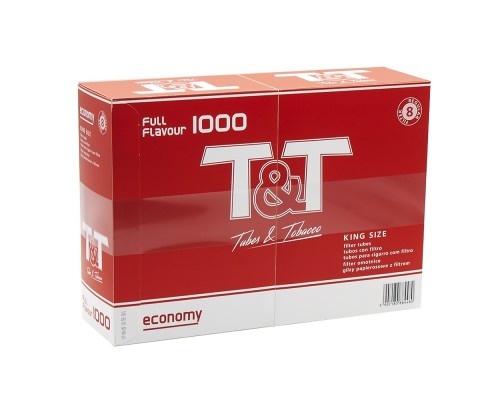 Гильзы для табака "T&T Economy Full Flavour 1000 Regular Filter 8,1/15мм