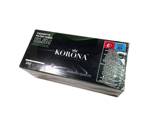 Гильзы для табака "KORONA" (Корона) Slim Menthol 6.5/15мм (250)